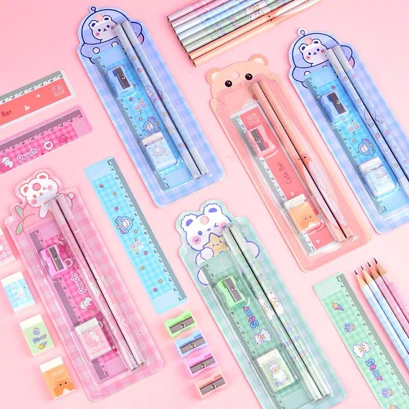Panda Cartoon Stationery Set – Pencil, Notebook and Pen