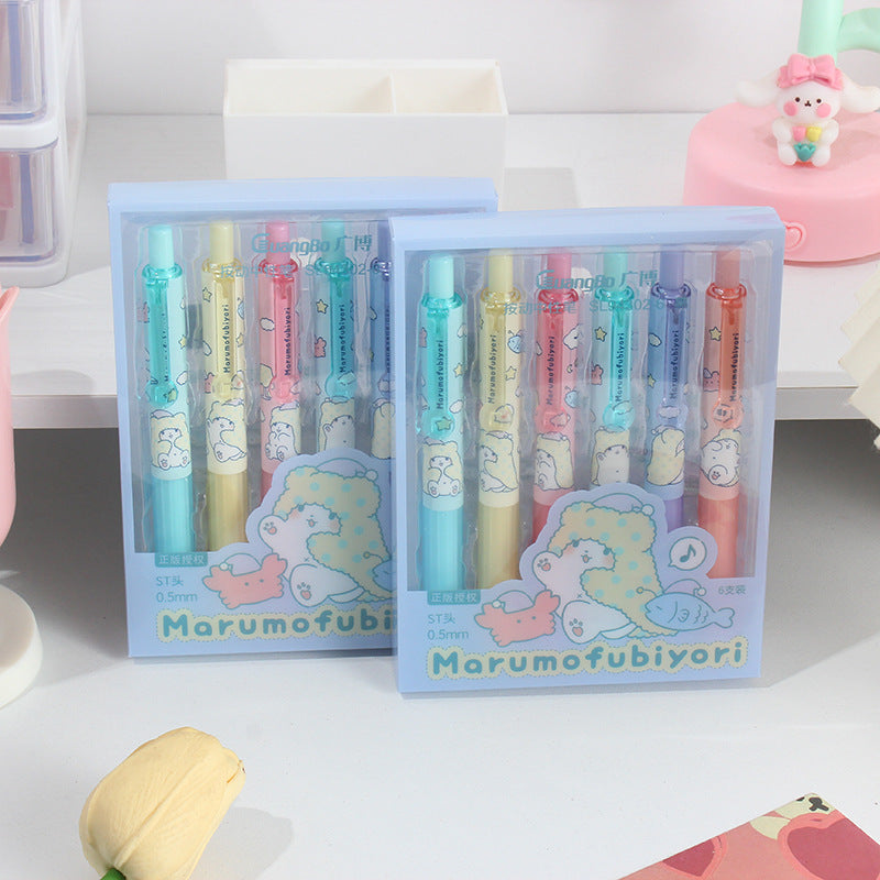 Authentic Blanket Bear Pen 1 BOX(6-in-1 pack)